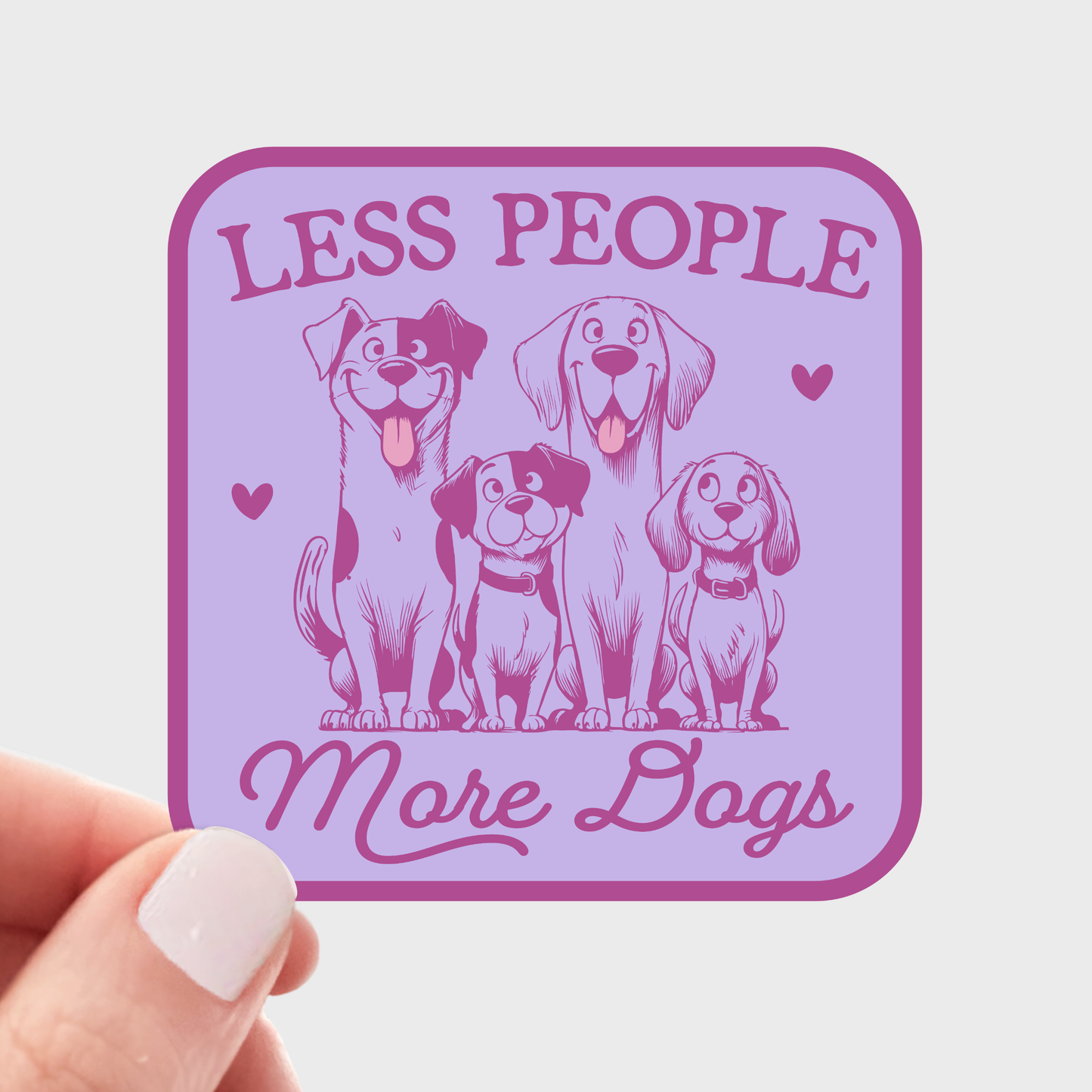 Yarnival - Less People More Dogs Sticker