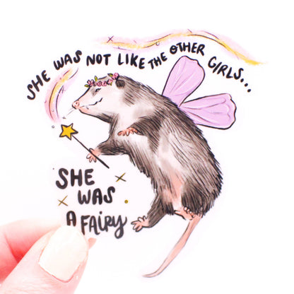 Amy Hartelust Art and Illustration - Fairy Possum Vinyl Sticker