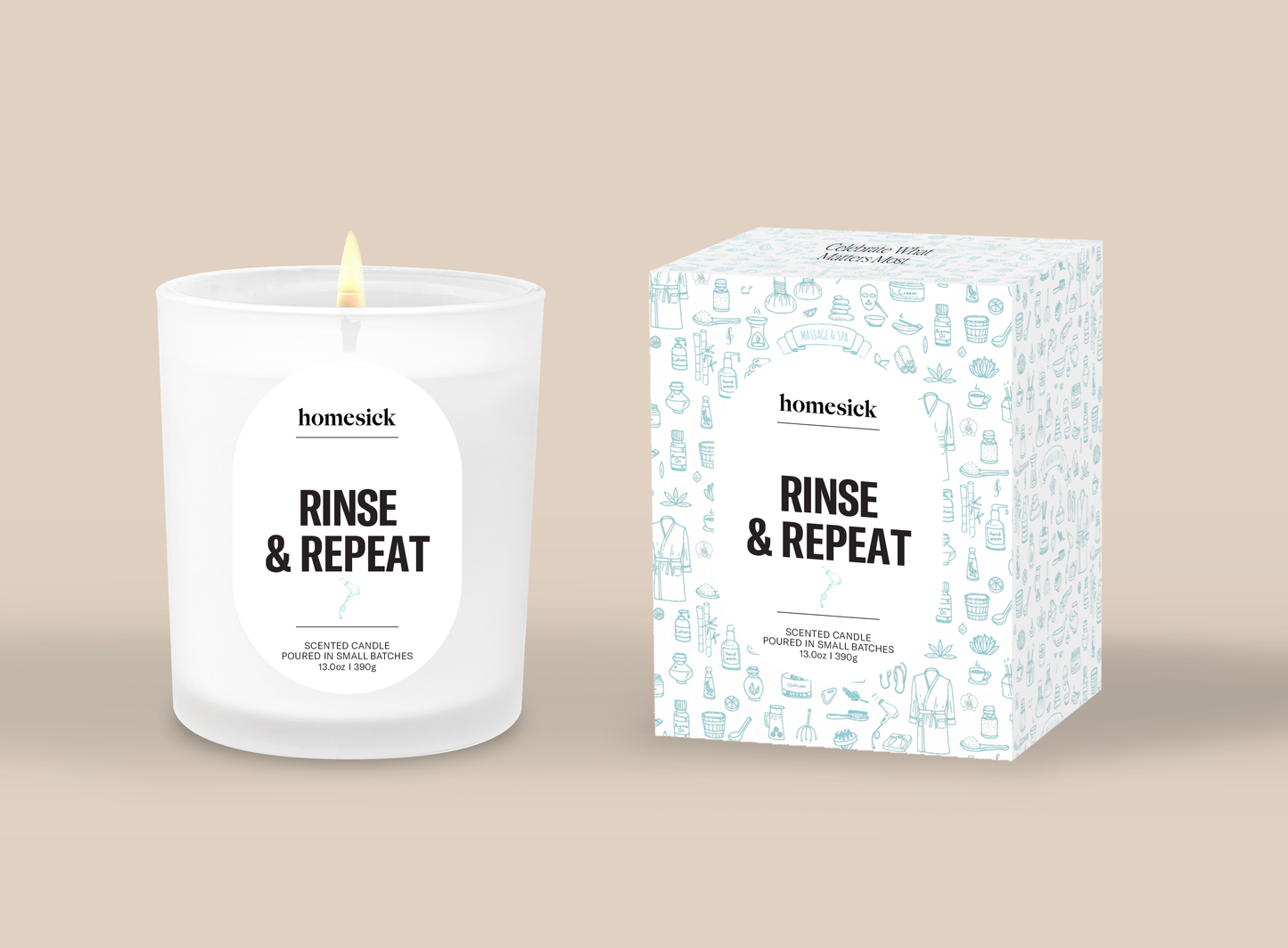 Homesick Candles - The Bathroom: Rinse & Repeat Candle Gift Non-Toxic Soy