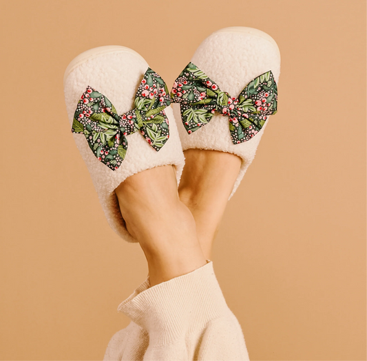 The Darling Effect - Betty Bow Slippers - JOLLY SPRIG - s/m