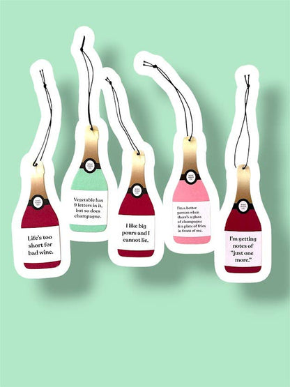 Wine Wash Co. - Champagne Air Freshener - Letters: Green