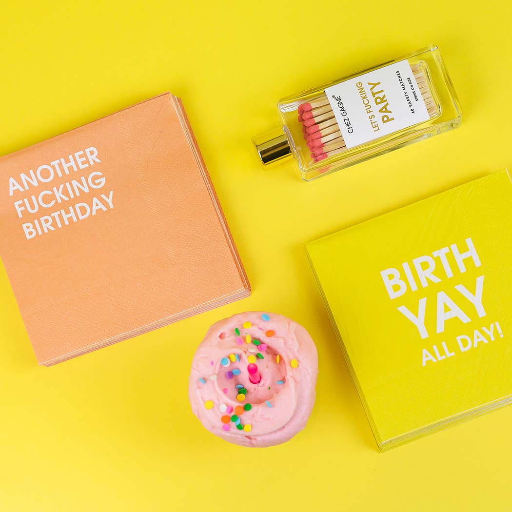 Chez Gagné - Let's Fucking Party - Glass Bottle Safety Matches - Coral