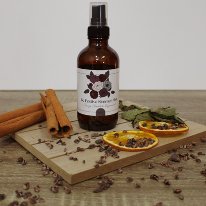 Simmer and Co Natural Aroma - Be Festive Simmer Mist, Natural Peppermint Cocoa Room + Linen Spray