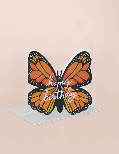 Idlewild Co. - Birthday Greeting Card | Monarch, Die Cut