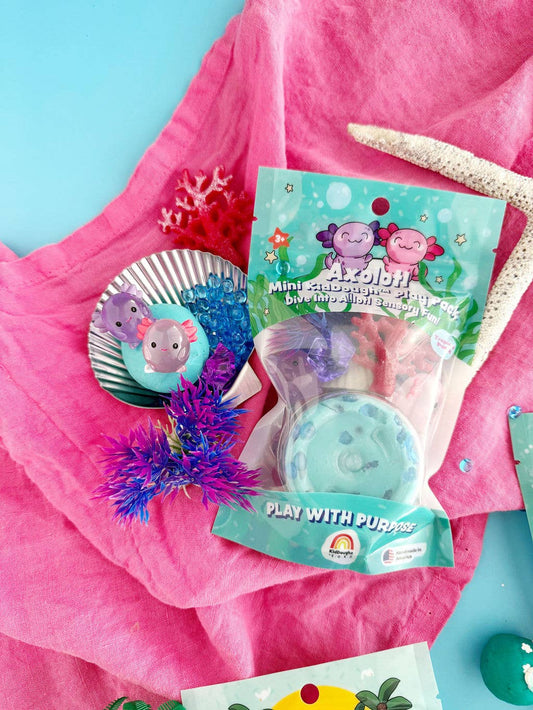 Earth Grown KidDoughs (KidDoughs by EGKD) - Axolotl Mini Play Pack
