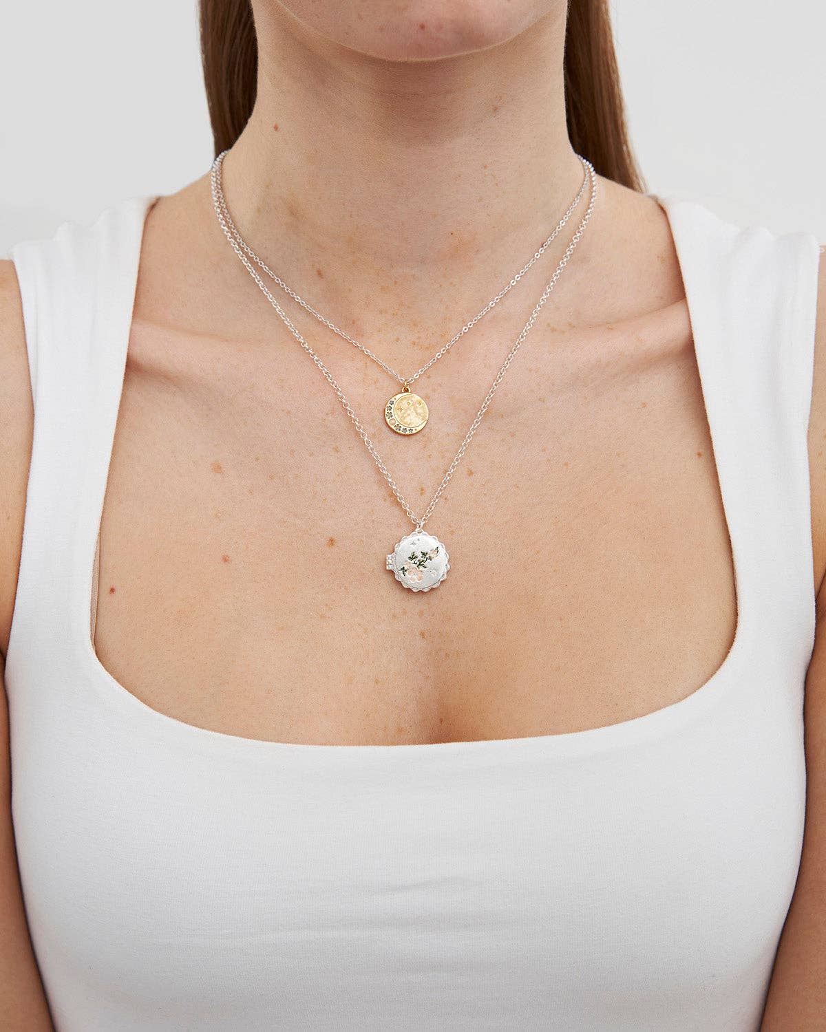 Fable England - Selene Moon Periwinkle Necklace