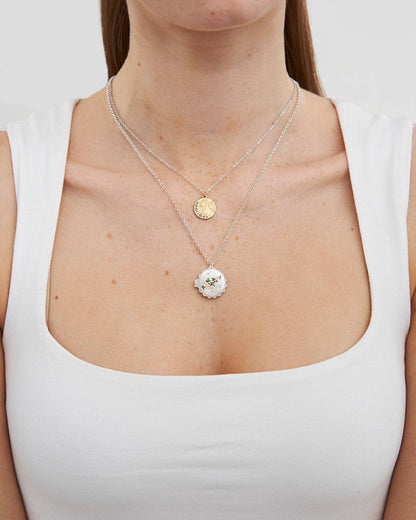 Fable England - Selene Moon Periwinkle Necklace