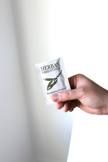 Herban Essentials - Eucalyptus Towelettes - 7 Individual Essential Oil Wipes