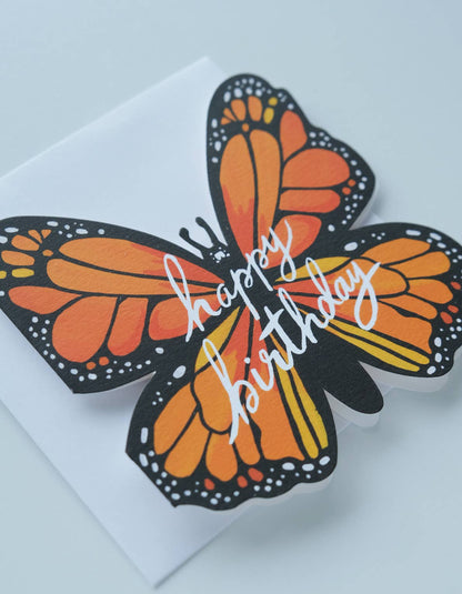 Idlewild Co. - Birthday Greeting Card | Monarch, Die Cut