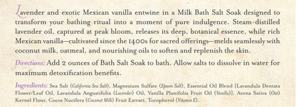 Soap Cauldron - Bath Salt Soak Lavender & Mexican Vanilla: 20 oz.
