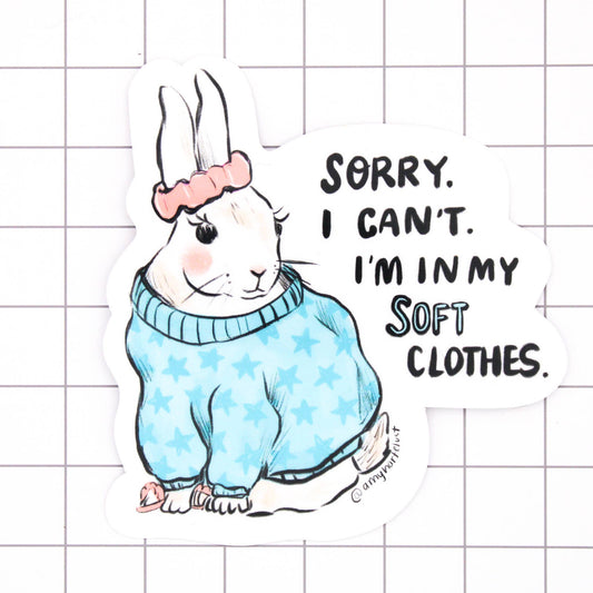Amy Hartelust Art and Illustration - Soft Clothes Vinyl Sticker