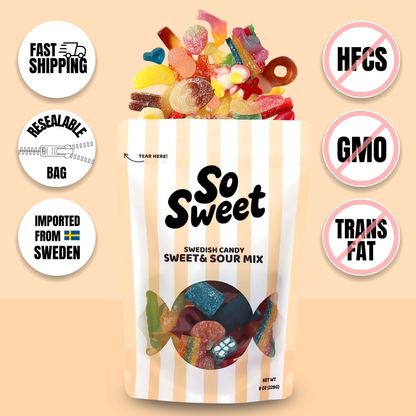 SoSweet LLC - Swedish Candy Sweet & Sour Mix (8 oz)