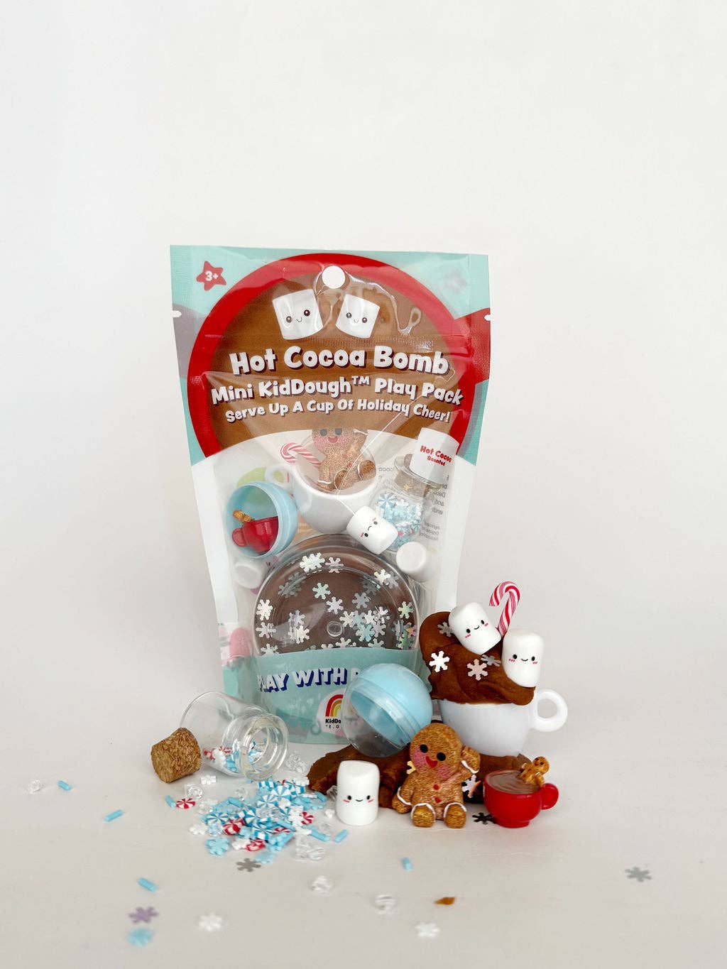 Earth Grown KidDoughs (KidDoughs by EGKD) - Hot Cocoa Bomb Mini KidDough Play Pack