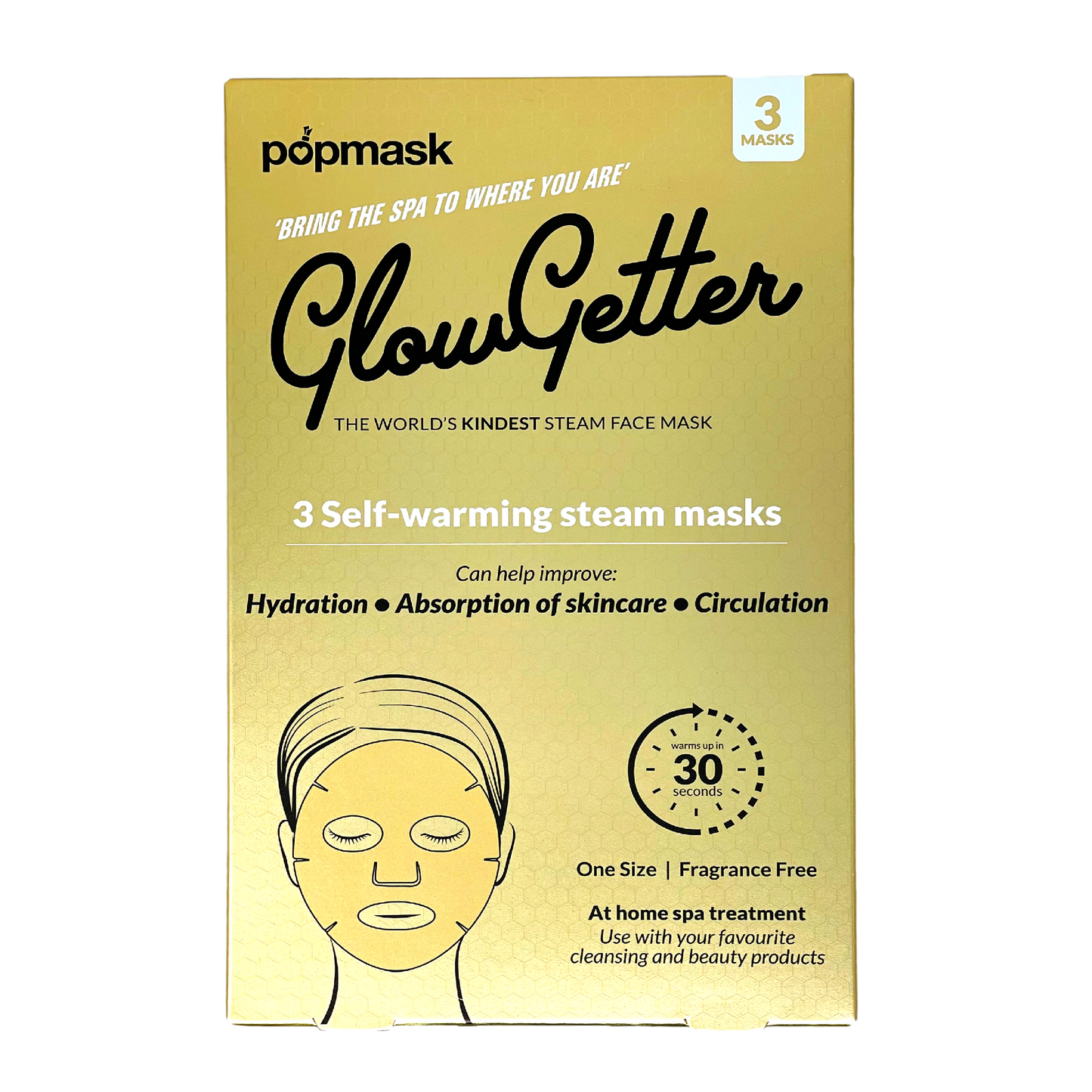 Glow Getter Self-warming Full Face Steam Masks