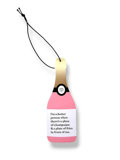 Wine Wash Co. - Champagne Air Freshener - Pink Champagne & Fries: Pink
