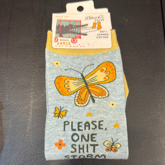 Blue Q please one shit storm woman’s ankle socks