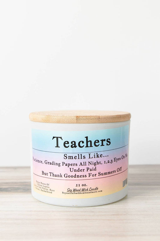 BeYOUtiful Bath* Body * Burn - Teachers Conversation Wood Wick Candle