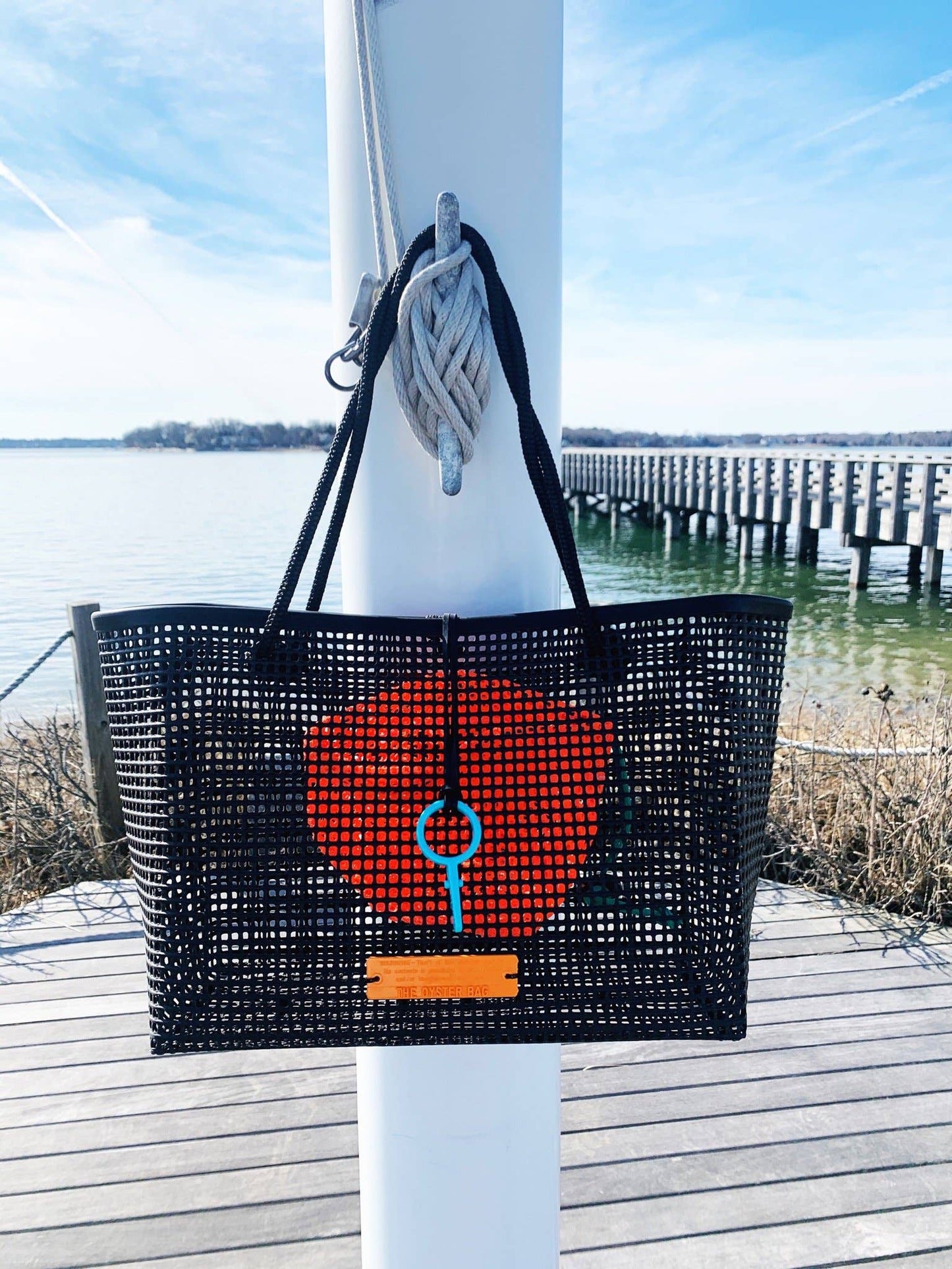 The Oyster Bag - THE Petite Oyster Bag: Blue Handle Petite