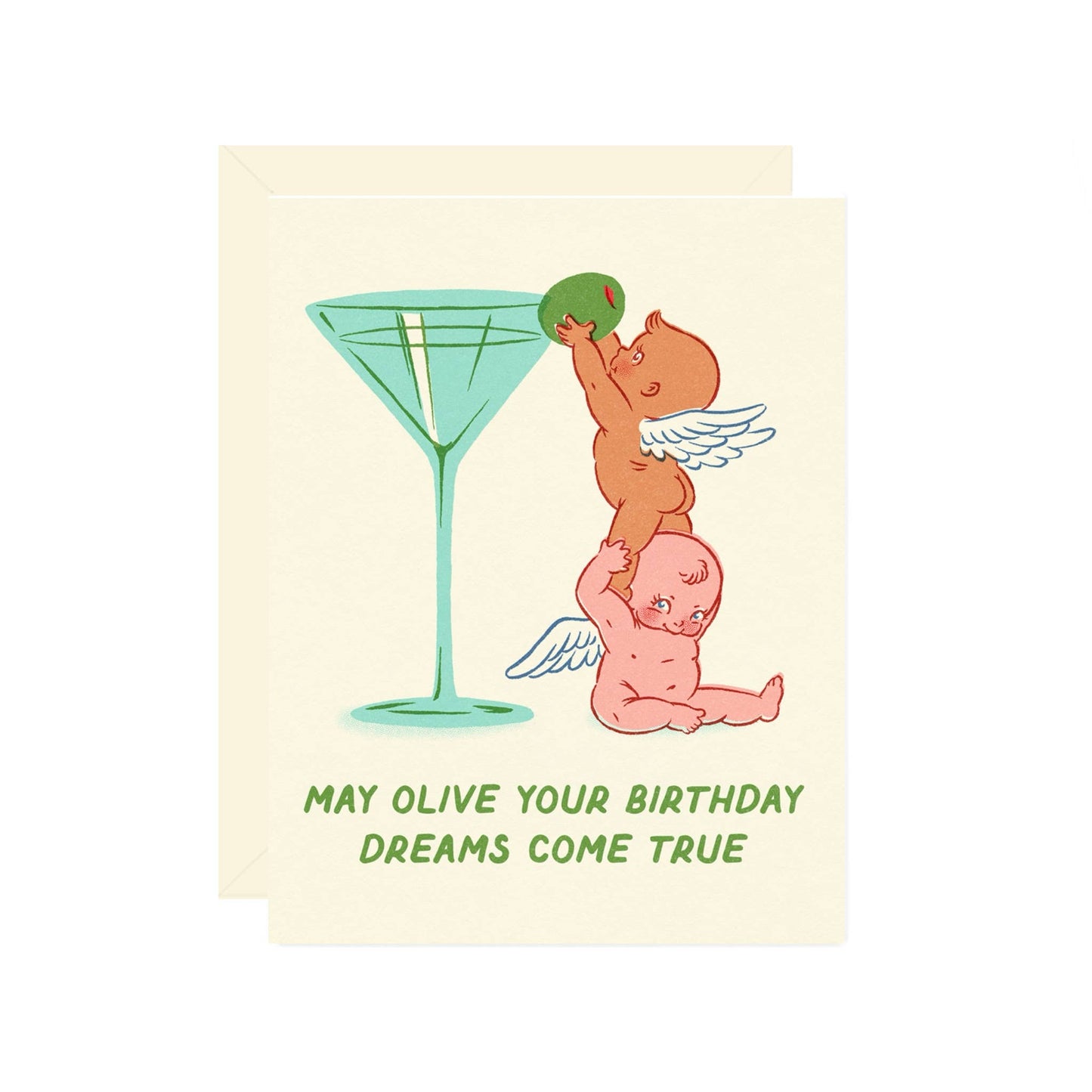 Wallflower Paper & Party - Martini Olive Dream Birthday Card