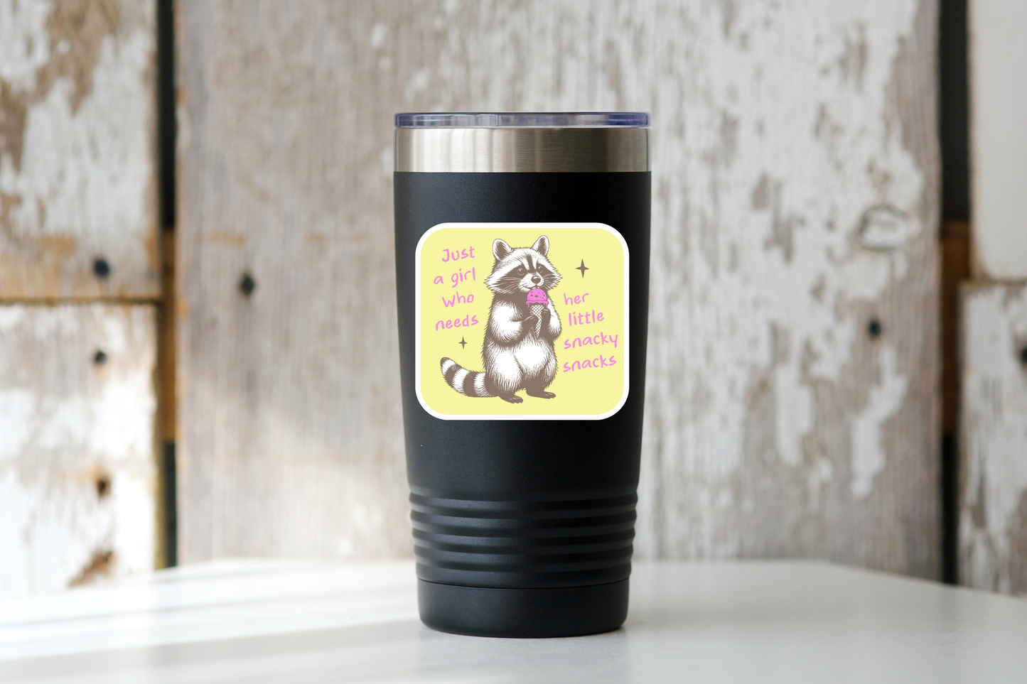 Yarnival - Just a Girl Who Needs Her Little Snacky Snacks Sticker