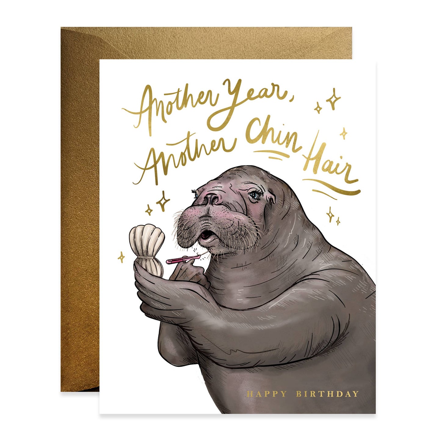 Good Juju Ink - Chin Hair Birthday Card