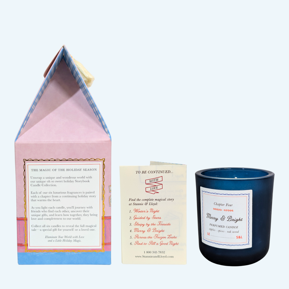 Stannie & Lloyd - Holiday Storybook Candle - Merry & Bright