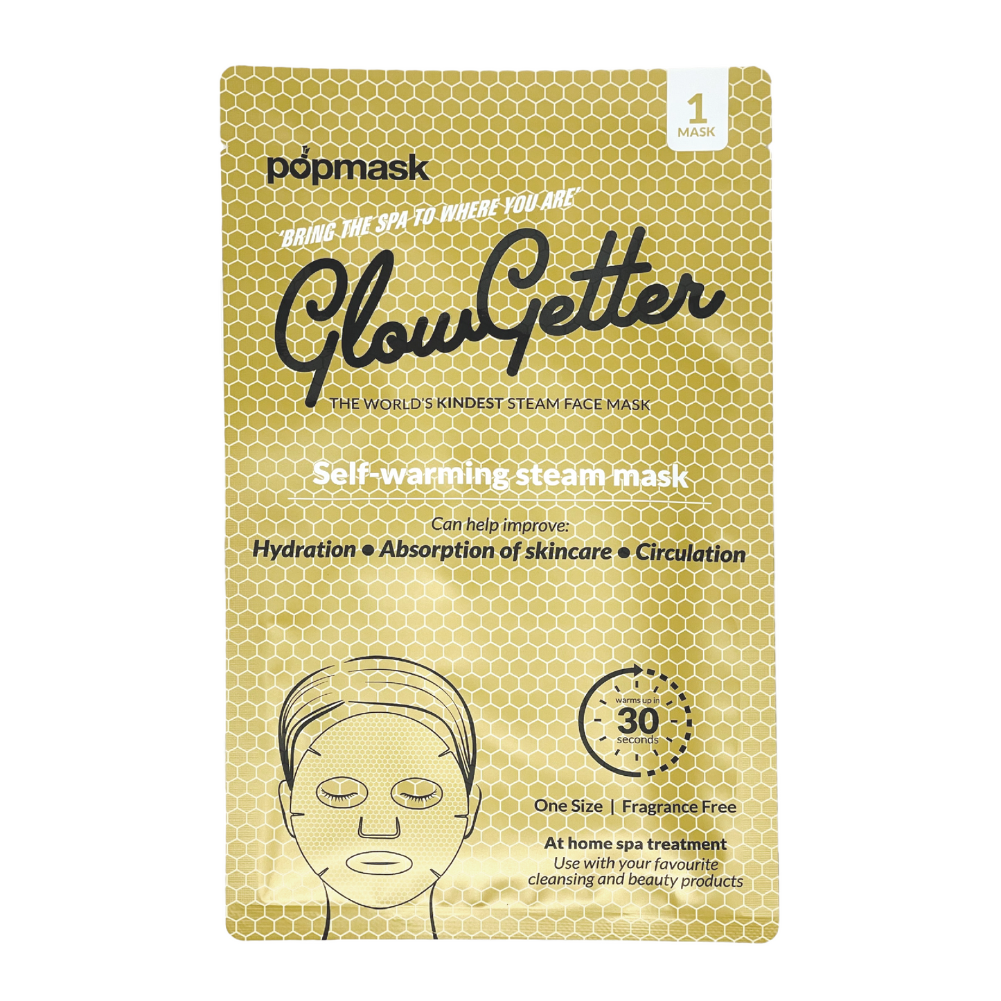 Glow Getter Self-warming Full Face Steam Masks