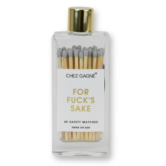 Chez Gagné - For Fuck's Sake Matches - Glass Bottle Matchsticks Gray