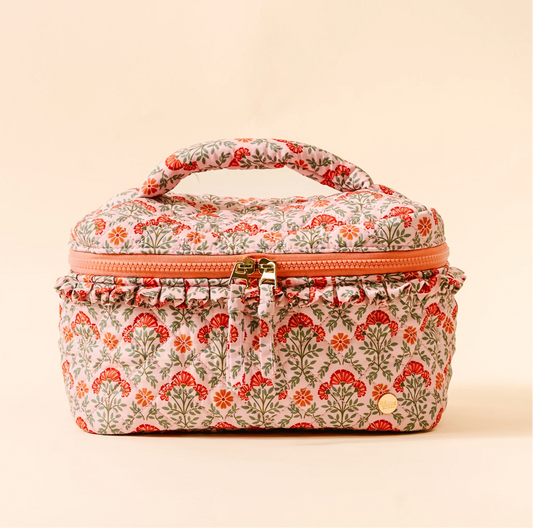 The Darling Effect - Glam & Go Quilted Cosmetic Bag - EVERBLOOM DUSTY ROSE