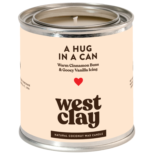 A Hug in a Can Candle, Cinnamon Buns & Vanilla Icing Scented