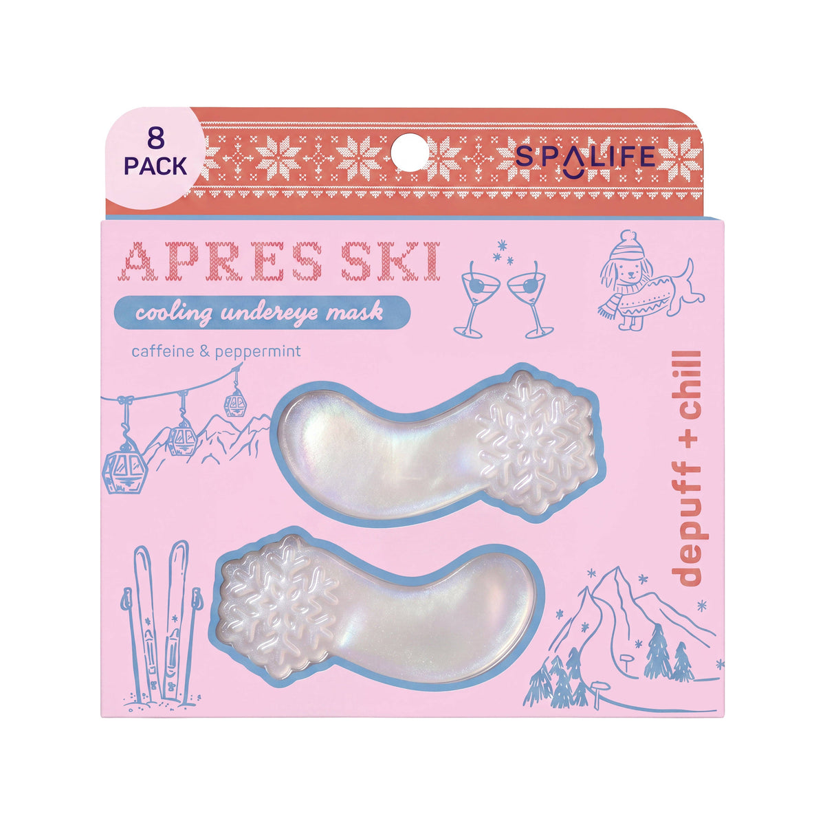 My Spa Life - Christmas Holiday Apres Ski Cooling Undereye Patches | 8 Pk
