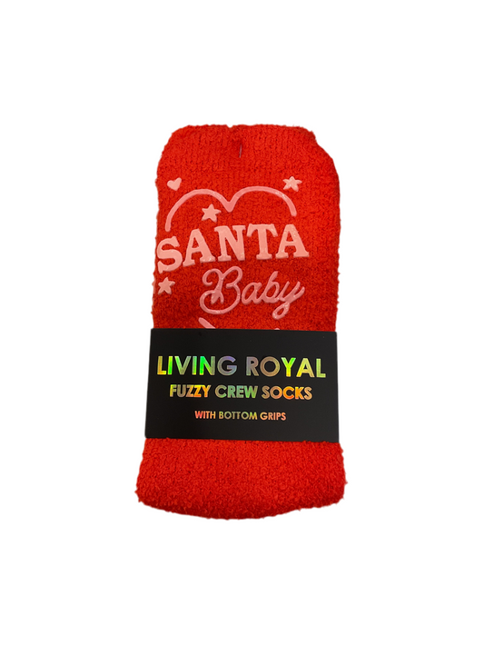 Living Royal- Santa Baby Fuzzy Socks