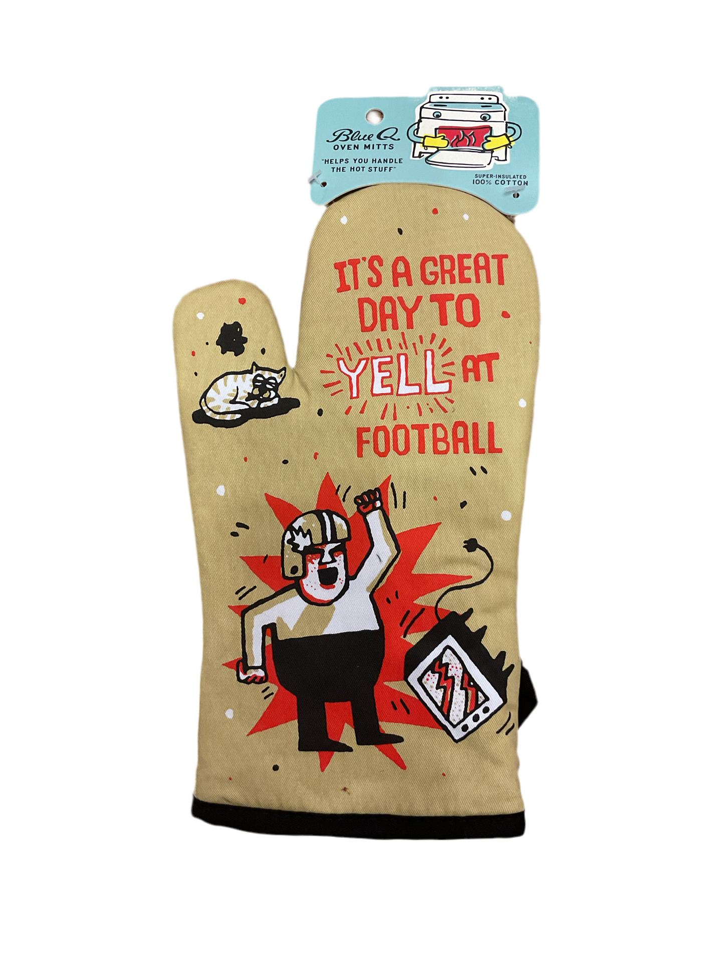 BLUE Q YELL AT FOOTBALL OVEN MITT