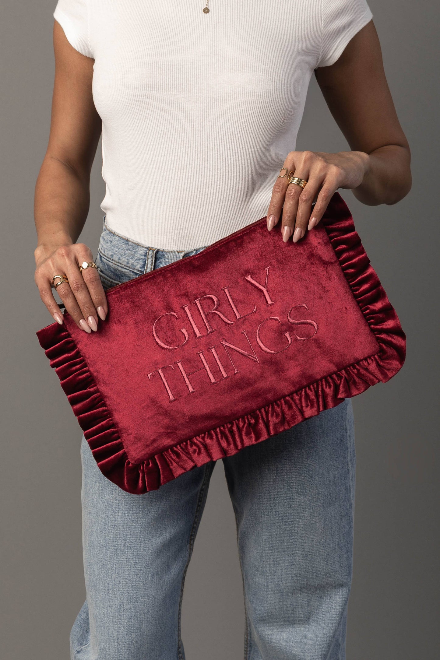 Panache Apparel Co. - Girly Things Ruffle Travel Pouch