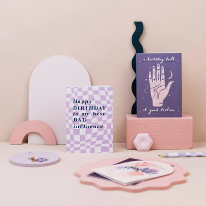 Sister Paper Co. - Bad Influence Birthday Card | Funny Birthday Cards