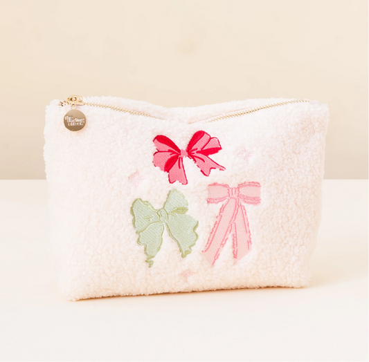 The Darling Effect - Teddy Zippered Pouch - BOW AFFAIR