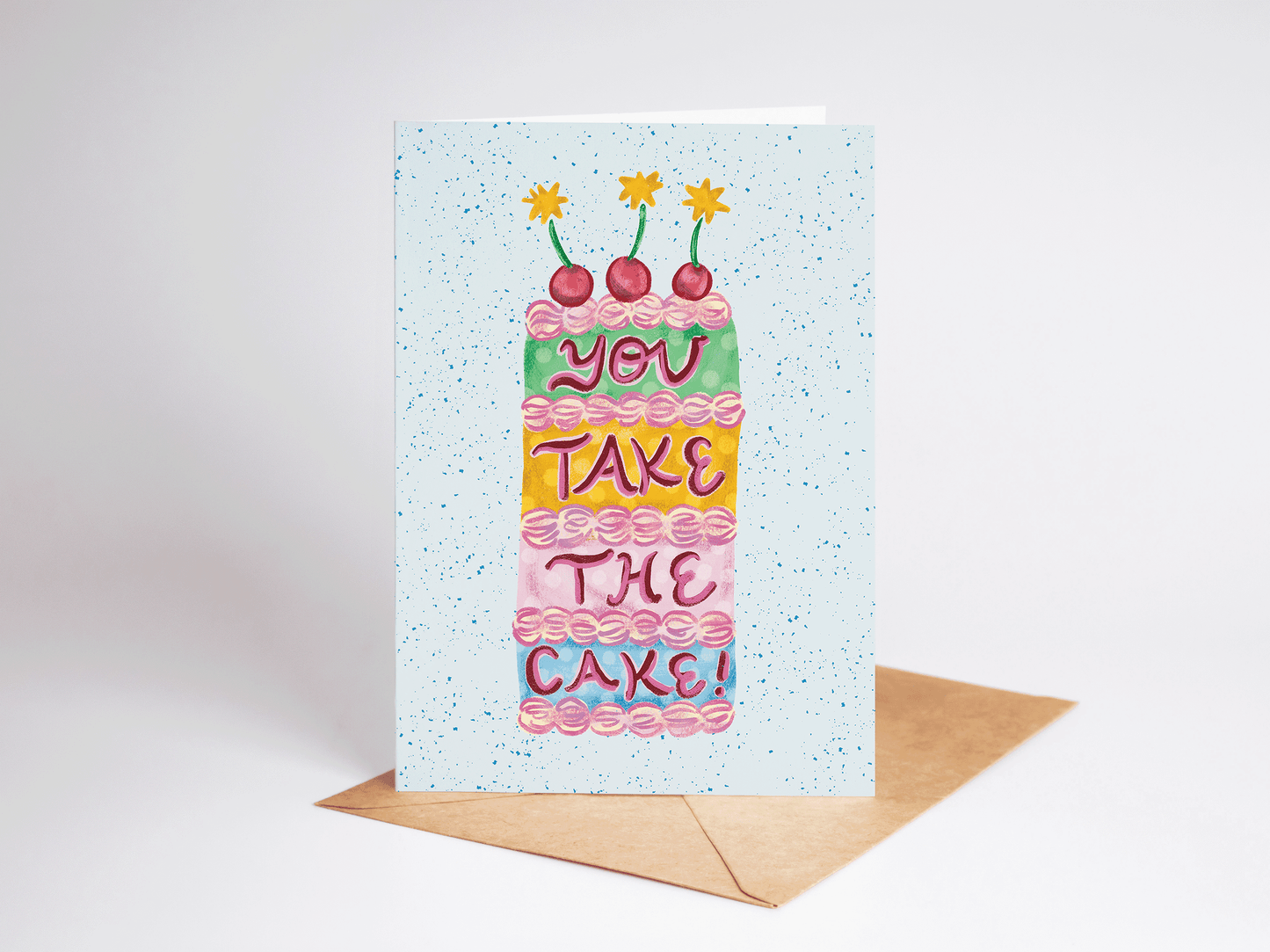 The Shelley Society - You Take The Cake! Thank You Congrats Cake Greeting Card