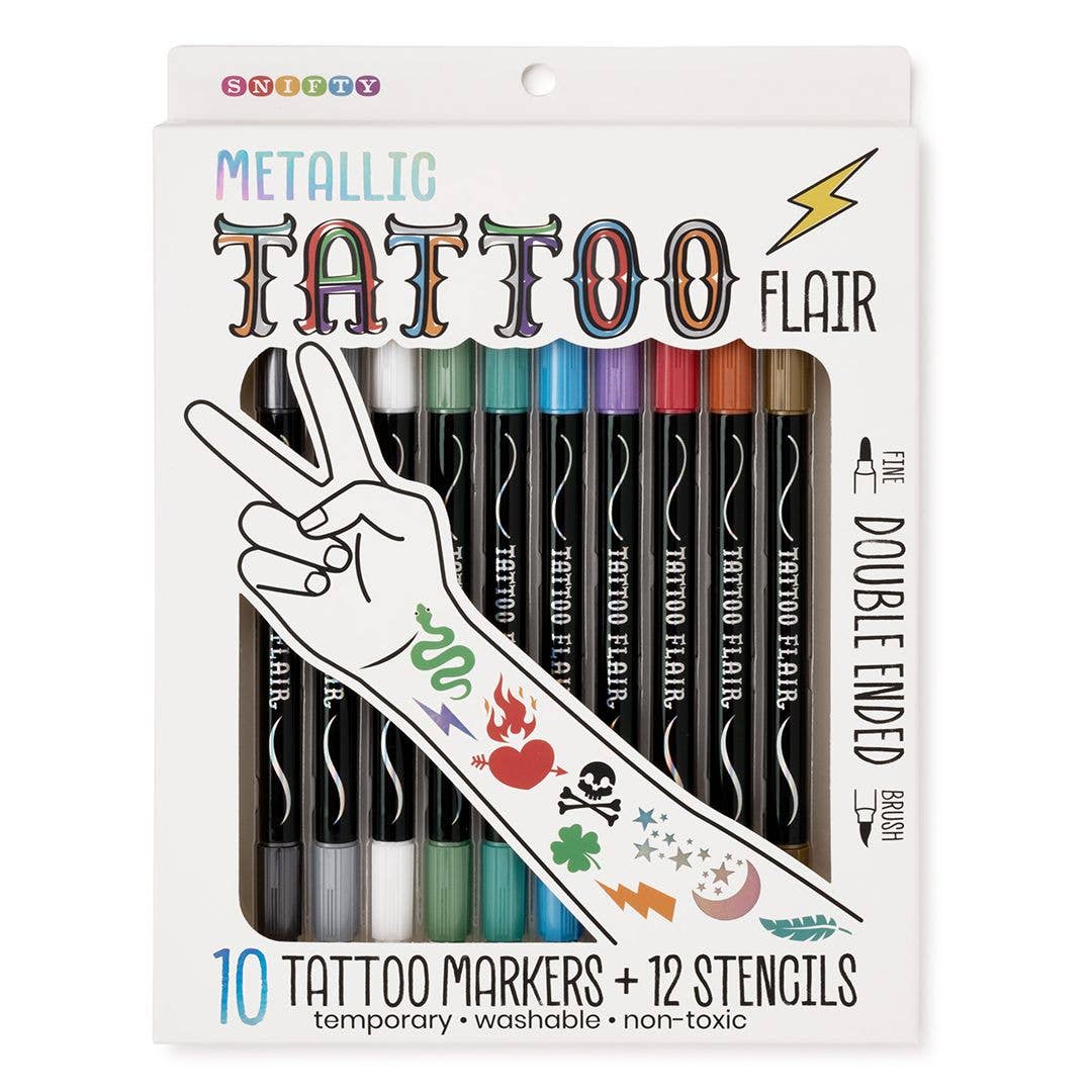 Snifty - Metallic Tattoo Flair - Markers and Stencils