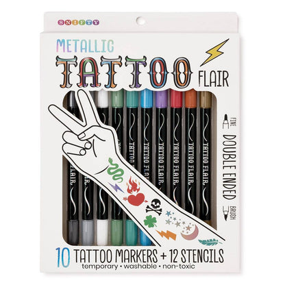 Snifty - Metallic Tattoo Flair - Markers and Stencils
