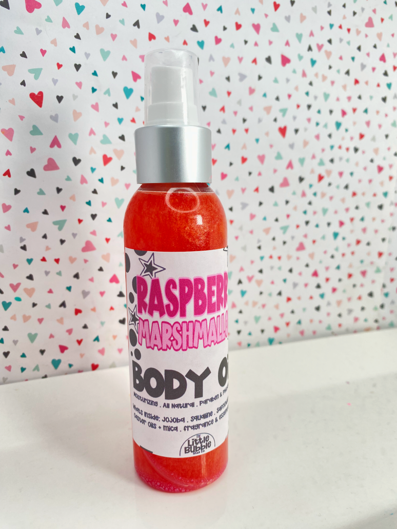 The Little Bubble - Raspberry Marshmallow - Shimmery Body Oil  