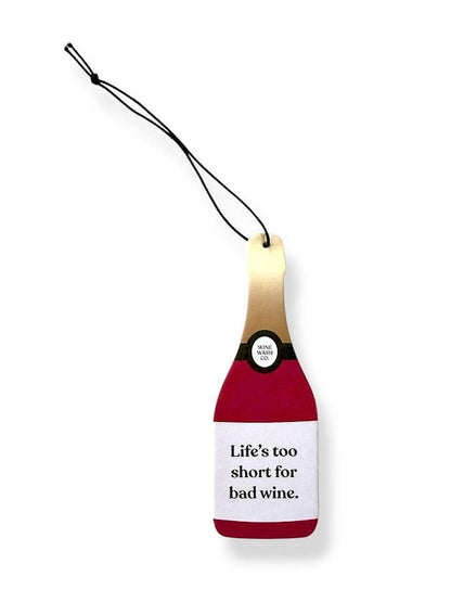 Wine Wash Co. - Wine Bottle Air Freshener - Life's Too Short: Burgundy