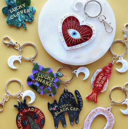 Idlewild Co. - Lucky Bag Charm | Four Leaf Clover