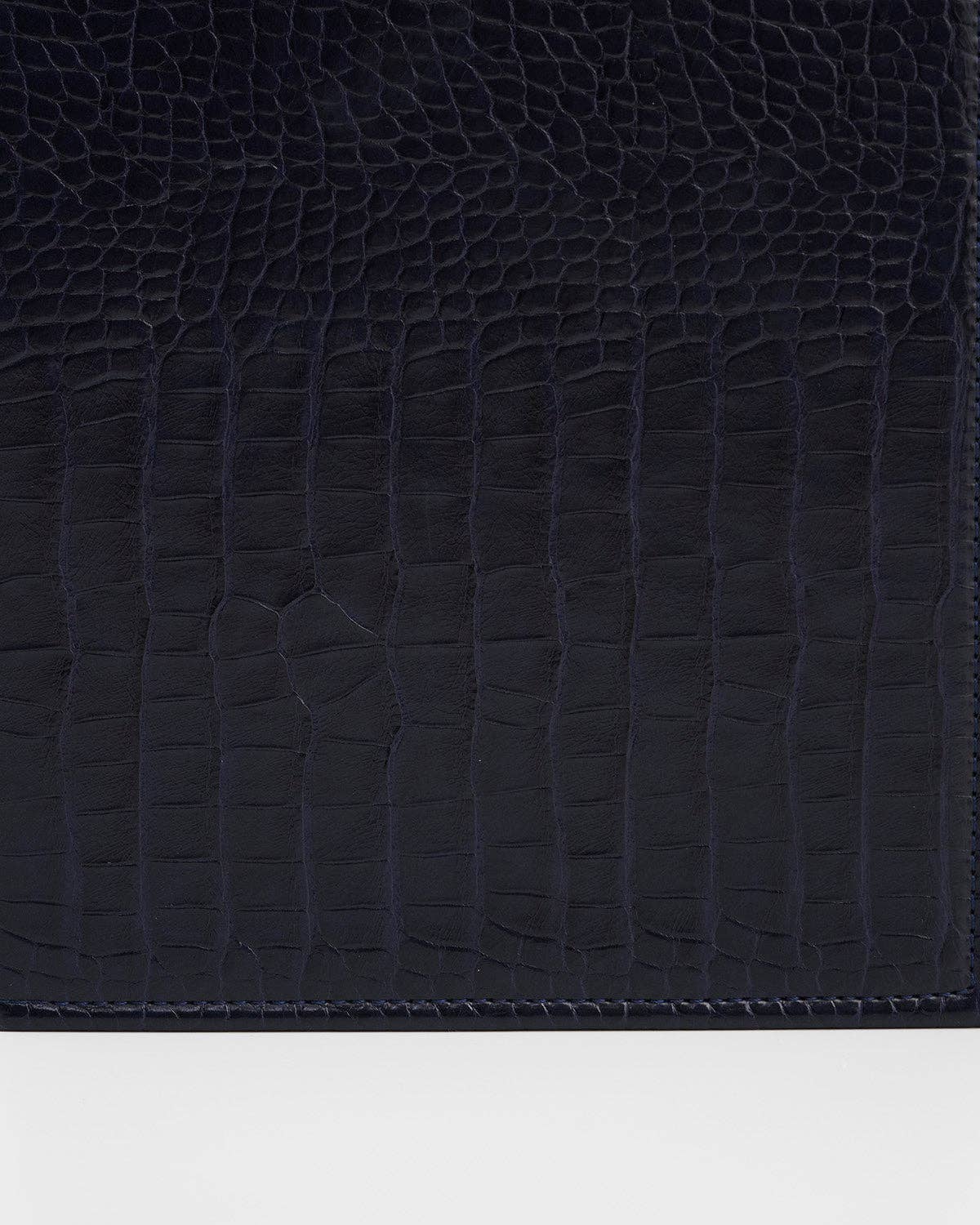 Fable England - Night Sky Embroidered Large Jewelry Box in Navy Croc