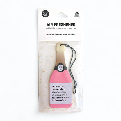 Wine Wash Co. - Champagne Air Freshener - Pink Champagne & Fries: Pink