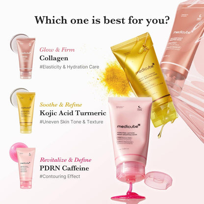 Glowiss - MEDICUBE PDRN Pink Caffeine Night Wrapping Mask 2.53 fl.oz 75ml