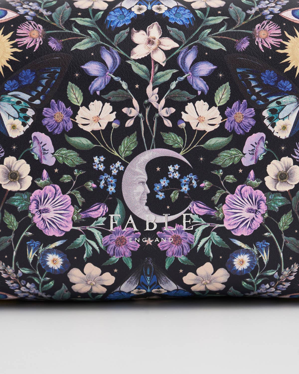 Fable England - Selene Print Cosmetic Pouch in Navy