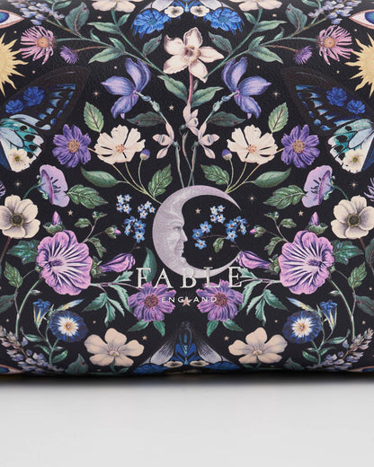 Fable England - Selene Print Cosmetic Pouch in Navy