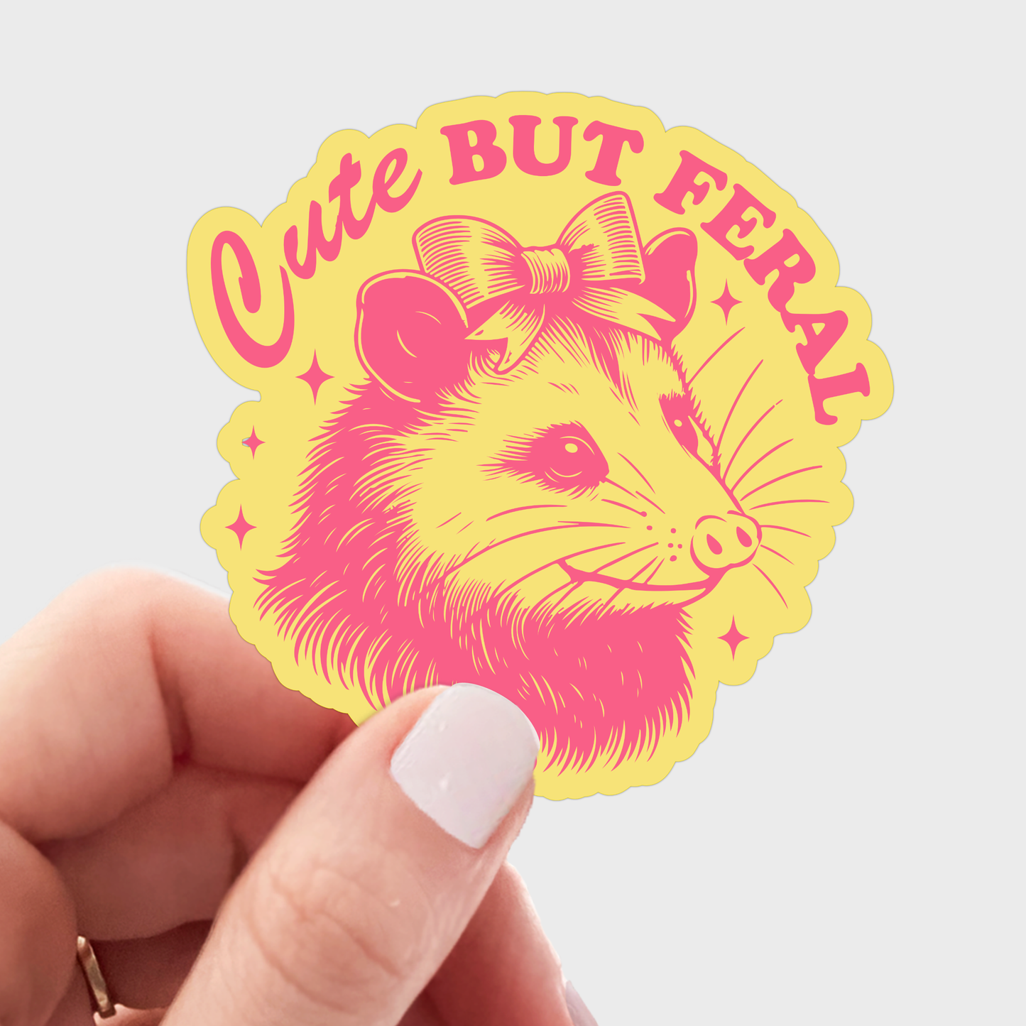 Yarnival - Cute But Feral Sticker