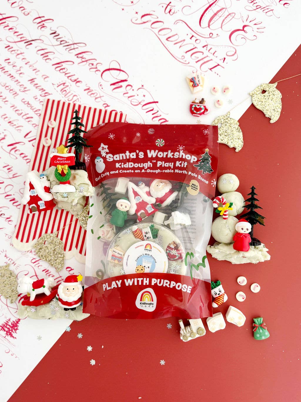 Earth Grown KidDoughs (KidDoughs by EGKD) - Santa's Workshop KidDough Play Kit