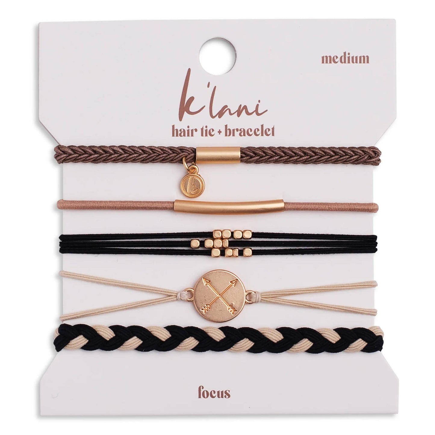 K’Lani - Hair Tie Bracelets “Focus” (size medium)